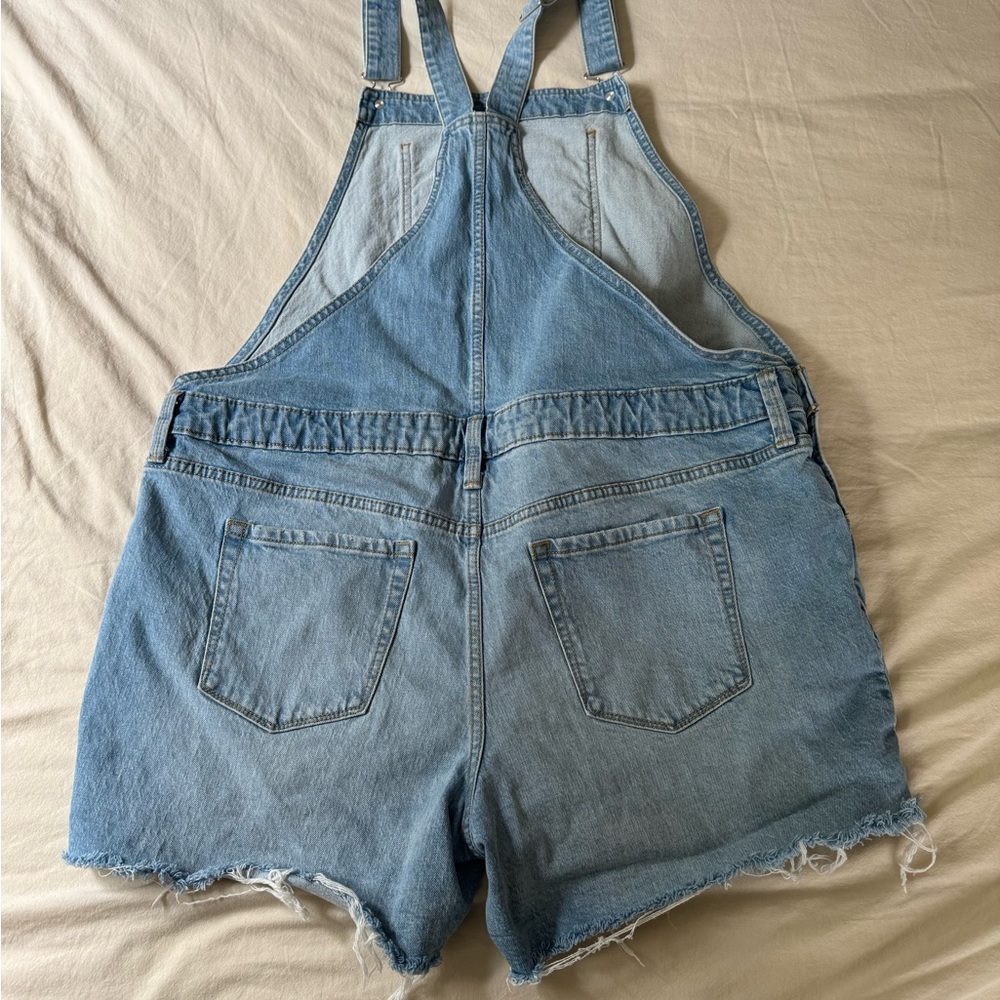 Isabel Maternity by Ingrid & Isabel Light Blue Jean Overalls - Picture 2 of 3